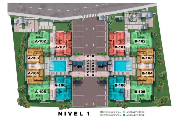 Plano apartamento A-102